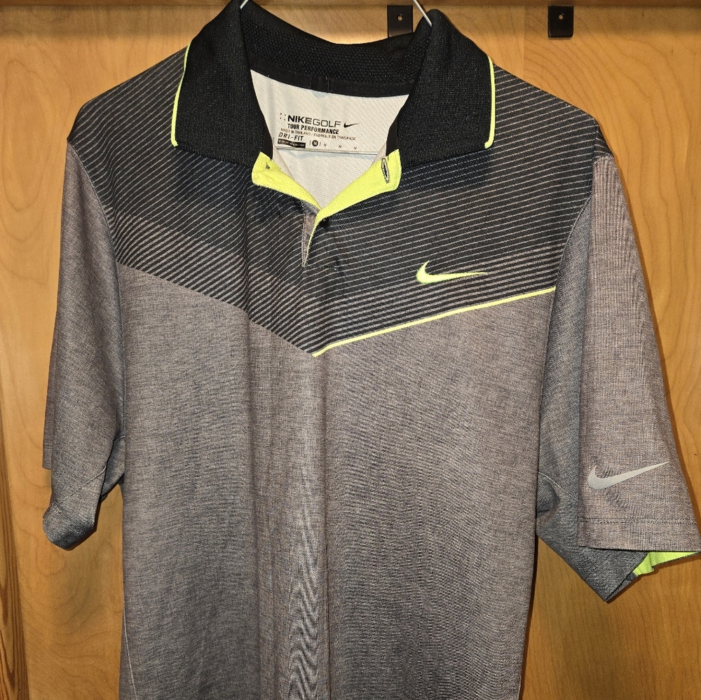 Nike Golf Dri Fit Men's Gray Polo Shirt M
